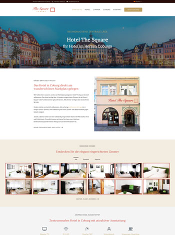 Website Hotel The Square Coburg