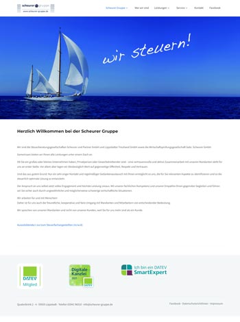 Website Scheurer Gruppe