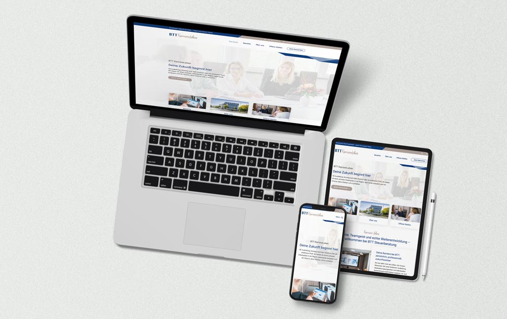 Webdesign BTT Steuerberatung Ilmenau