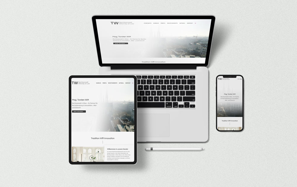 Webdesign Rechtsanwalt Torsten Witt Wien