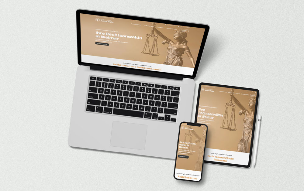 Webdesign Rechtsanwältin Bettina Ziegler Weimar